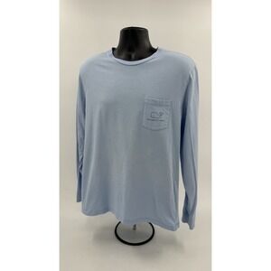 Men's Vineyard Vines Light Blue Long Sleeve T-Shirt Medium Pocket Shirt
